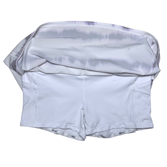 Lululemon 8 Pace Rival Mid Rise Skort Skirt Transverse Lilac Multi Tennis Golf - Picture 3 of 10